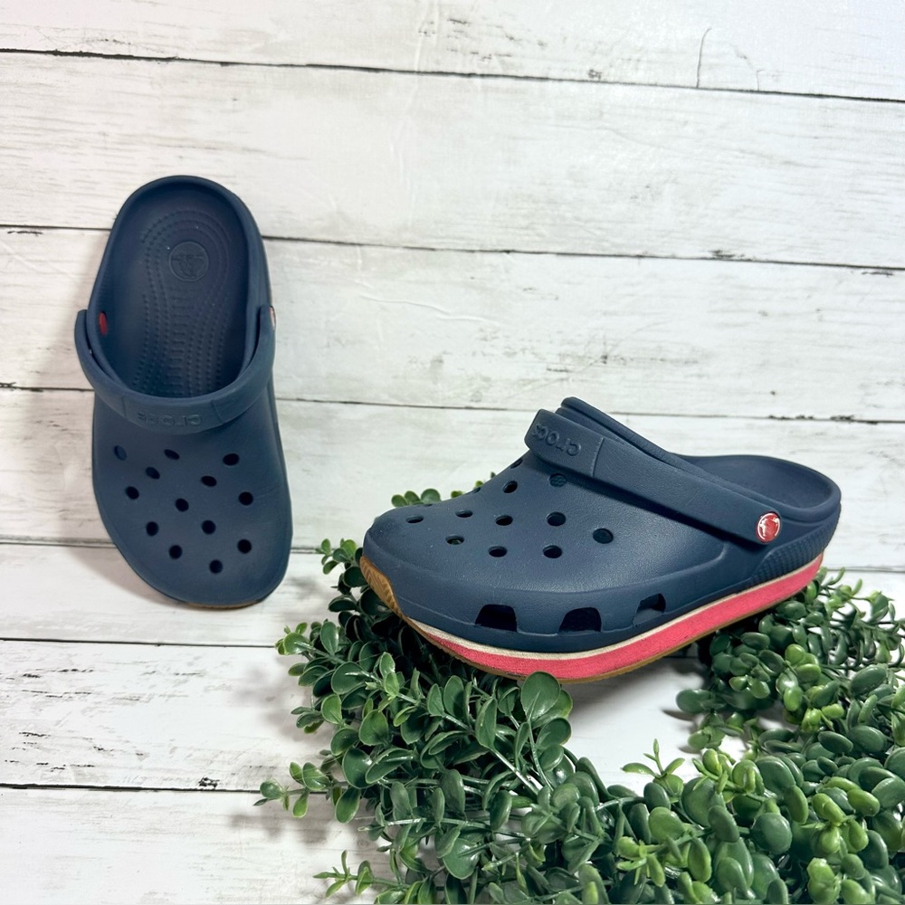 Crocs Unisex Kids SizeJ1 Navy Blue Classic Clog